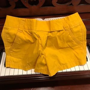 Jcrew yellow chino shorts